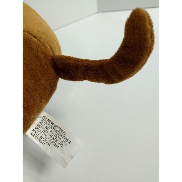 Wondertreats Inc 8" Tan Monkey Blue Star Cheek Plush Stuffed Animal Toy Soft Eye - Picture 7 of 10